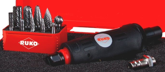 Geradeschleifer Ruko mit HM-Fräser-Set