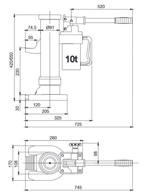 Hydraulikheber 10 Tonnen