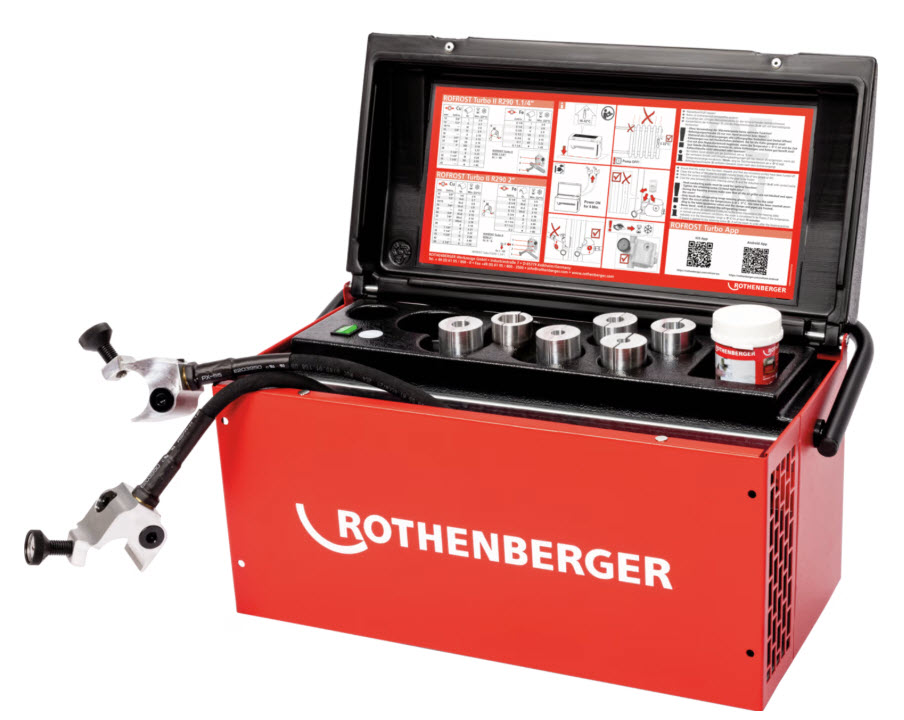 Rohreinfriersystem ROFROST TURBO von der Marke Rothenberger durch praktische-werkzeuge Rohreinfriersystem ROFROST TURBO von der Marke Rothenberger durch praktische-werkzeuge im Einsatz in der Haustechnik-Branche