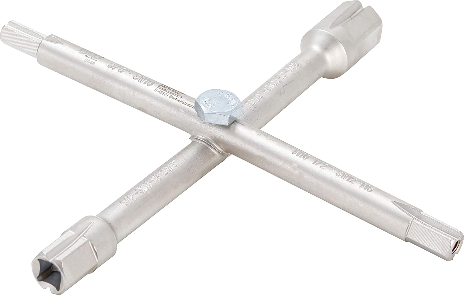 Kreuzschlüssel Raccord Kreuzschlüssel für Hahnverlängerungen 3/8, ½, ¾" und 1´´ bzw. 10, 12, 17, 22 mm