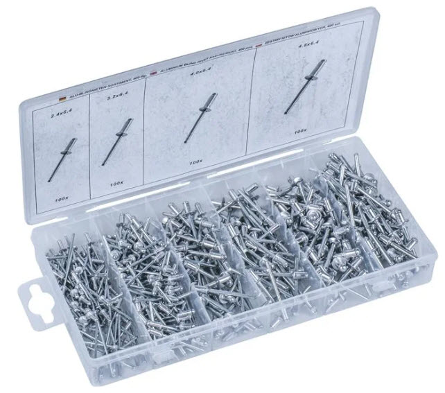 Blindnieten-Sortiment Alu 400-tlg.