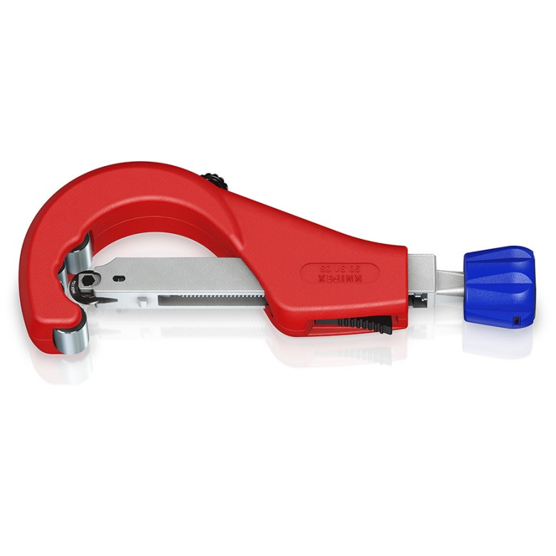 Rohrabschneider Knipex Tubix xl Der Rohrabschneider Knipex Tubix xl hat eine QuickLock-Einhandschnellfixierung: selbstständiges Halten und Klemmen am Rohr