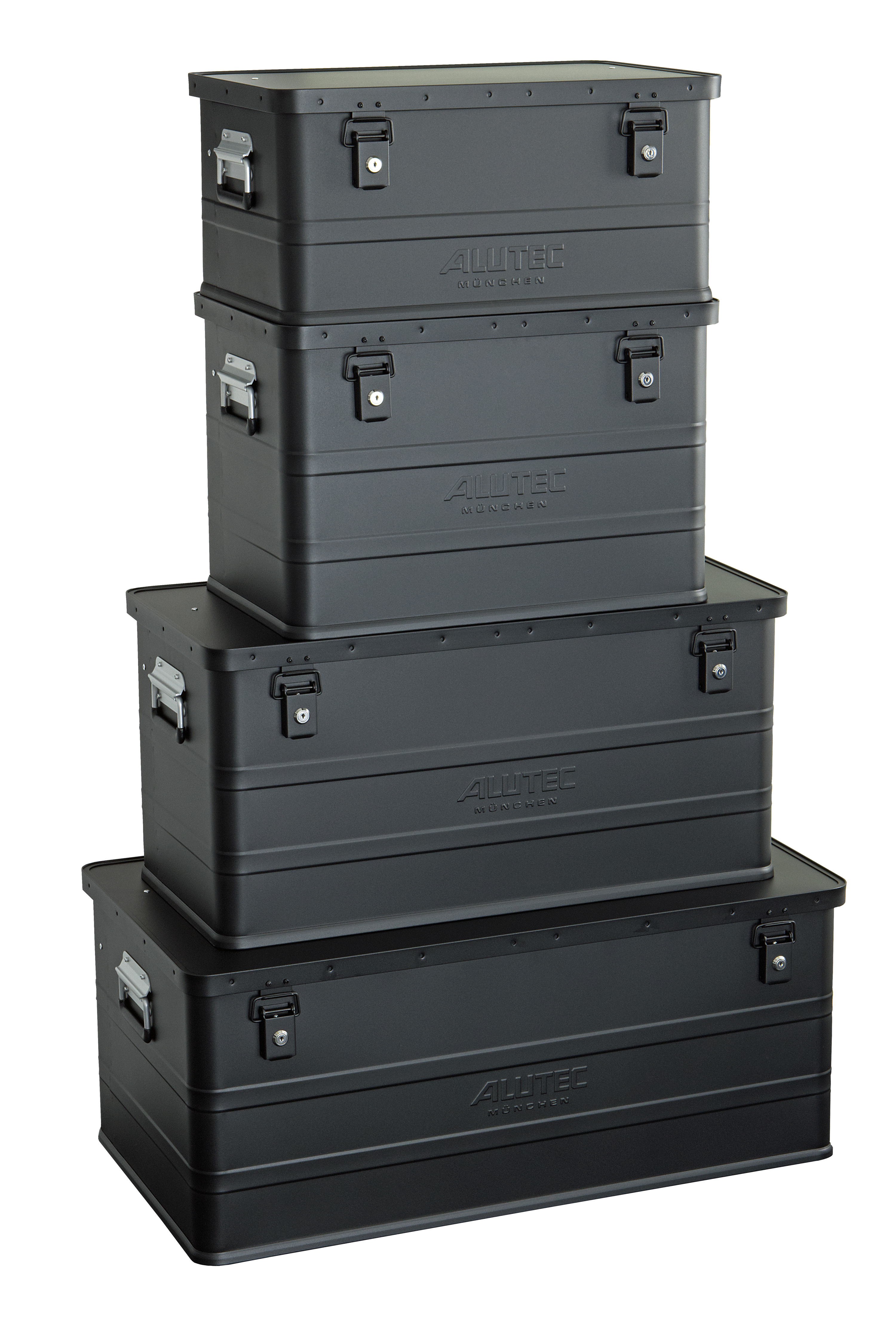 Aluminiumbox Classic-pulverb. schwarz 142 L