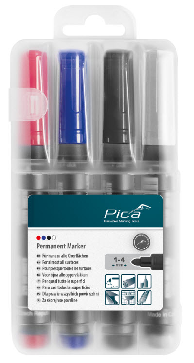 Permanent-Marker Pen SET 520 Rundspitz von der Marke Pica durch praktische-werkzeuge Permanent-Marker Pen SET 520 Rundspitz von der Marke Pica durch praktische-werkzeuge für ein erleichtertes Arbeiten
