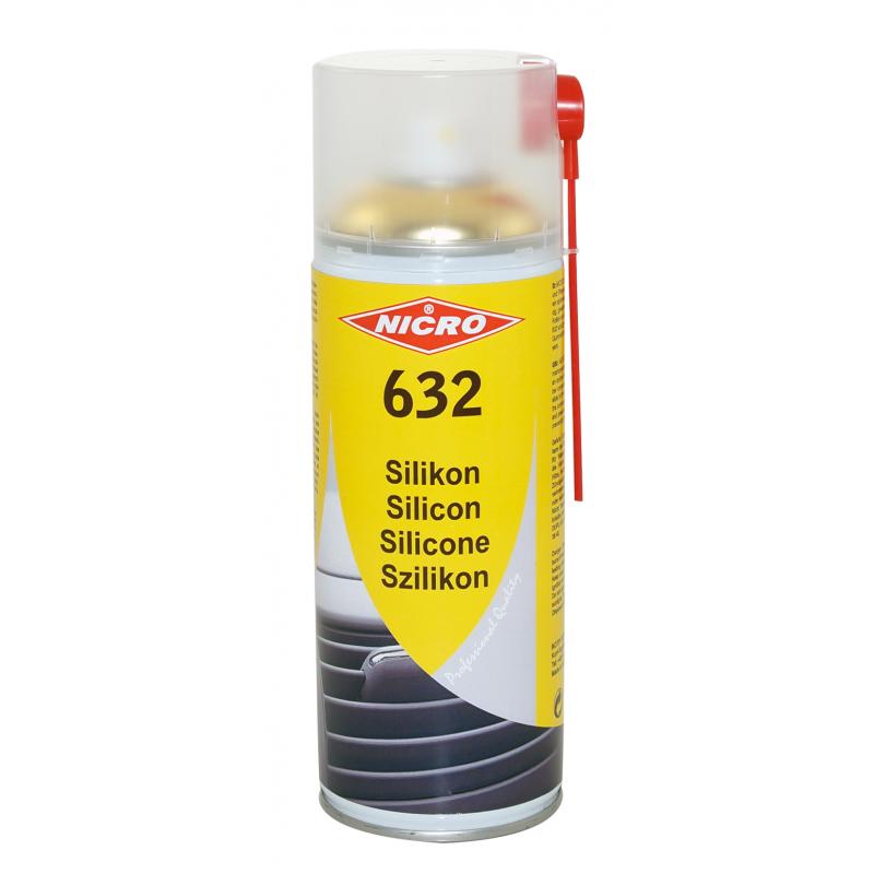 Silikonspray Nicro 632 NICRO 632 Silikonöl überzeugt mit gutem Deckungsvermögen und optimaler Schmierwirkung