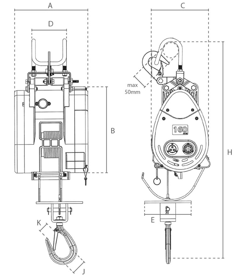 Gerüstseilwinde elektrisch DKL-500