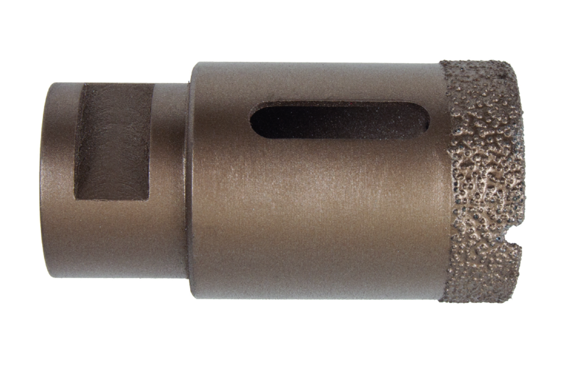 Diamant-Trockenbohrer M14 Diamant-Trockenbohrer M14 im Einsatz mit dem Winkelschleifer