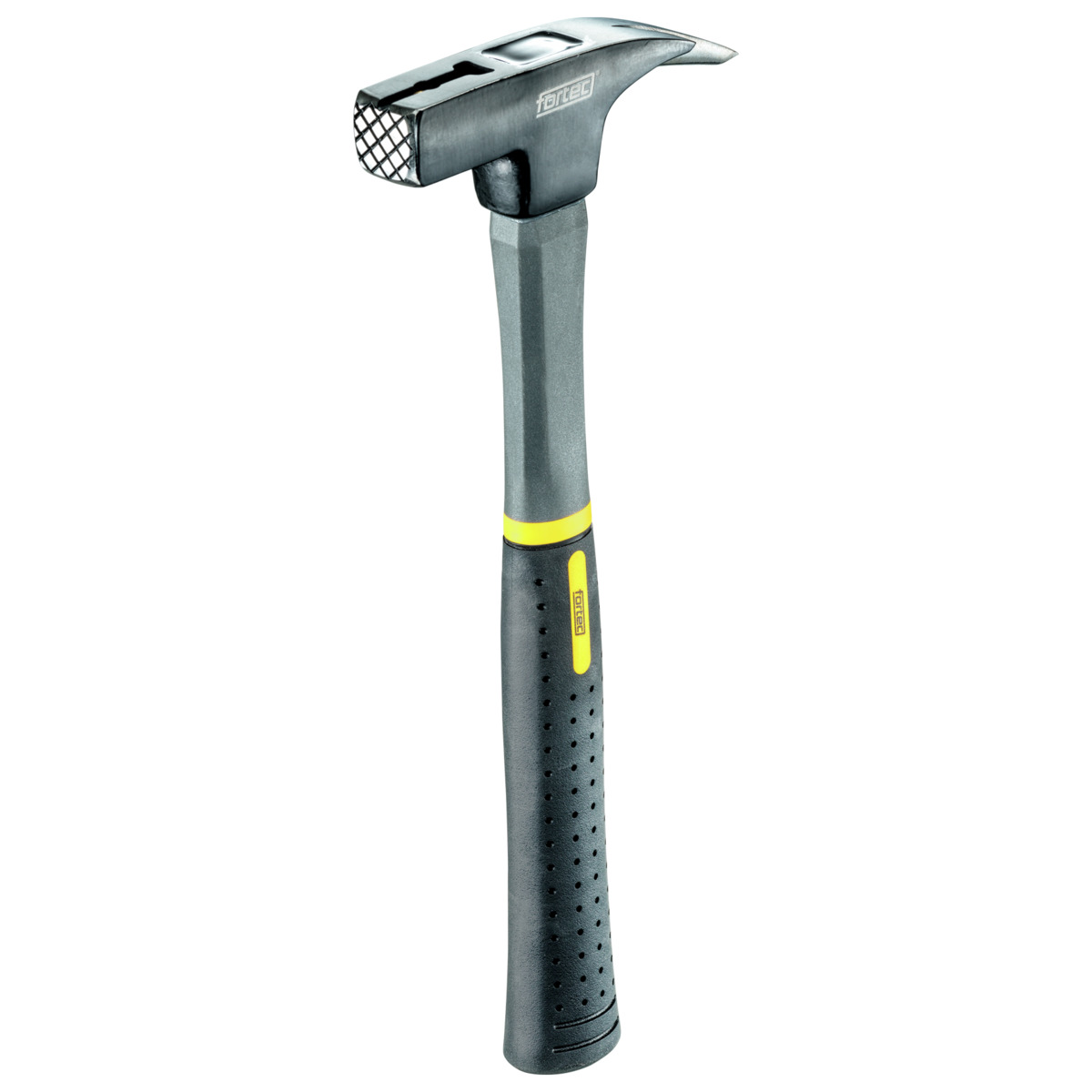 Lattenhammer, Fortec Lattenhammer mit Glasfaserstiel und mit angeschliffenen Nagelzügen und Spitzen