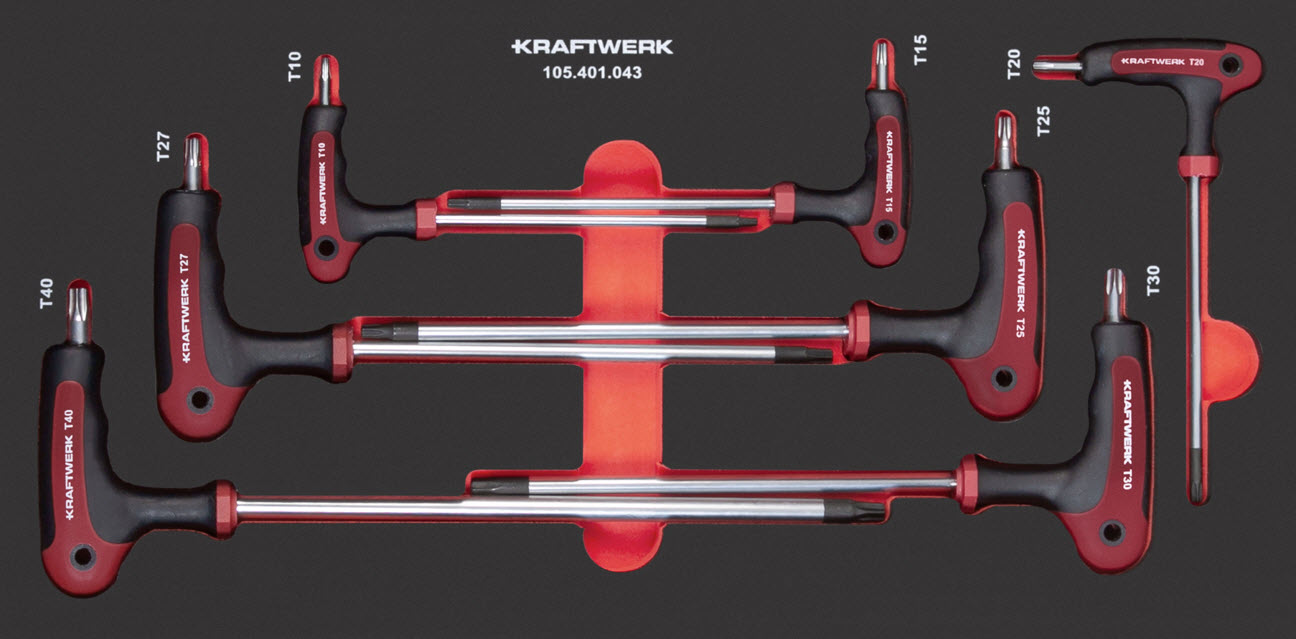 Werkzeugeinlage T-Griff-Schraubendreher Torx 7-tlg.