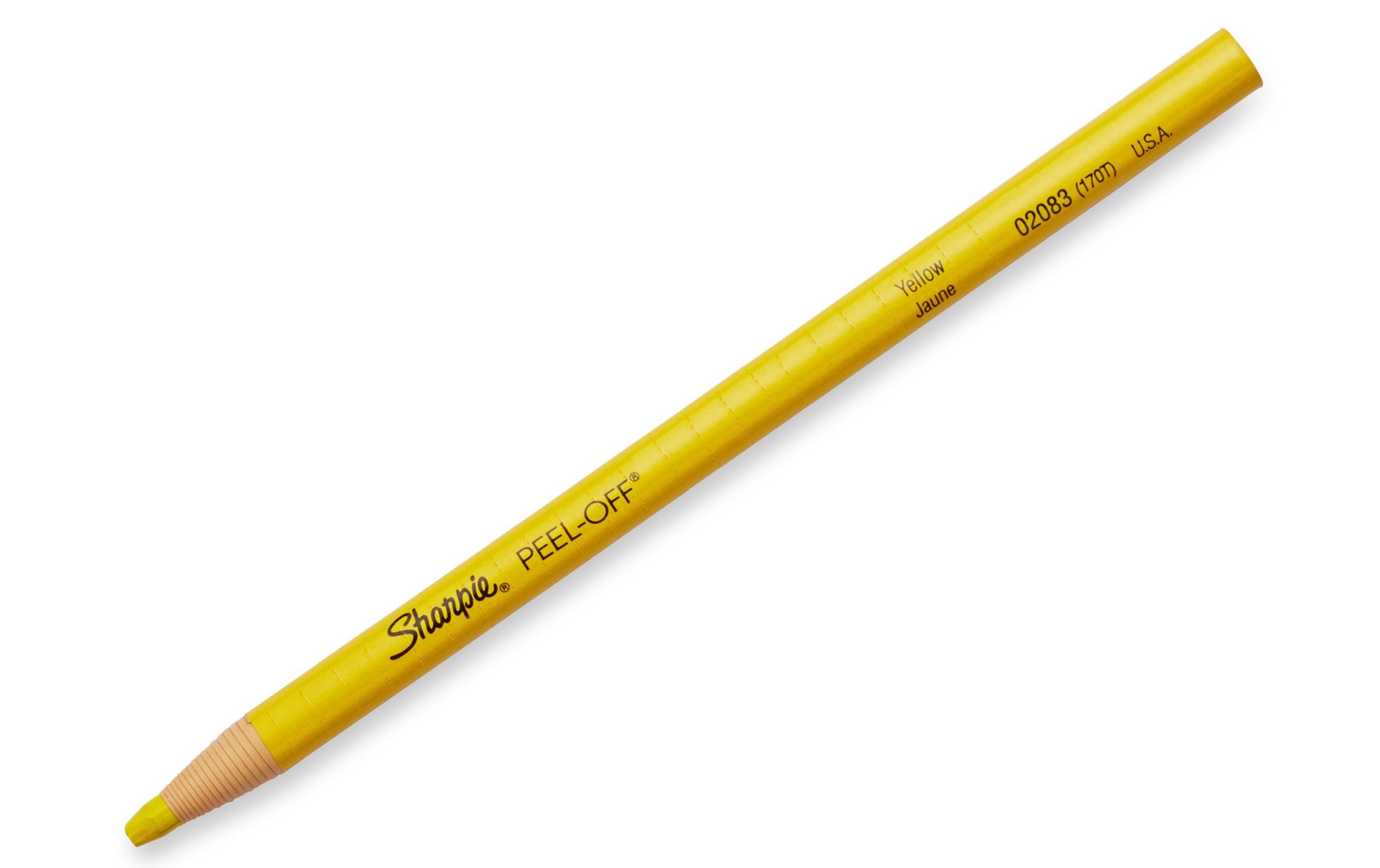 Gelbstift Sharpie, praktische Werkzeuge Gelbstift Sharpie ist ein permanenter Trocken-Textmarker / Wachsmarker mit Wickeltechnik zum Nachspitzen