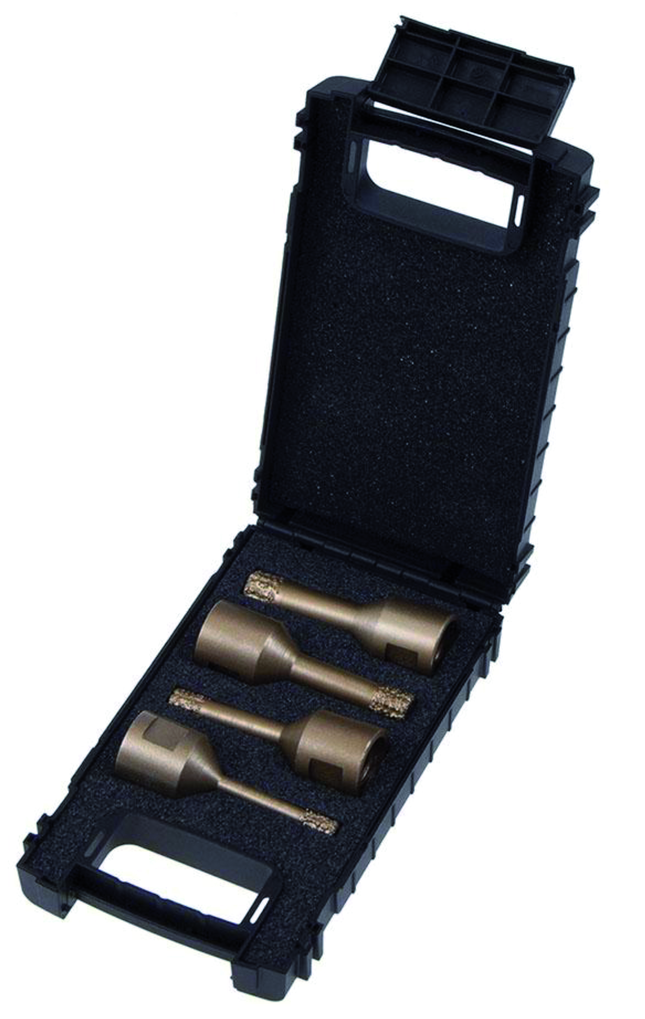 Diamant-Trockenbohrer M14 Diamant-Trockenbohrer M14 im Einsatz mit dem Winkelschleifer