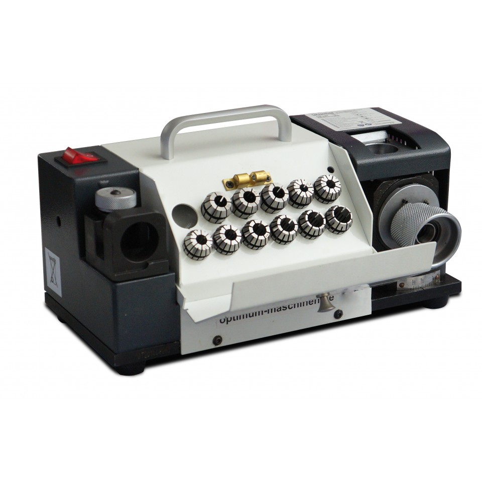 Bohrer - Schleifgerät Handlichese Bohrerschleifgerät mit Spannzangen zum einfachen Nachschleifen von Spiralbohrer von Ø 3 - 13 mm im Winkel von 90°-135°