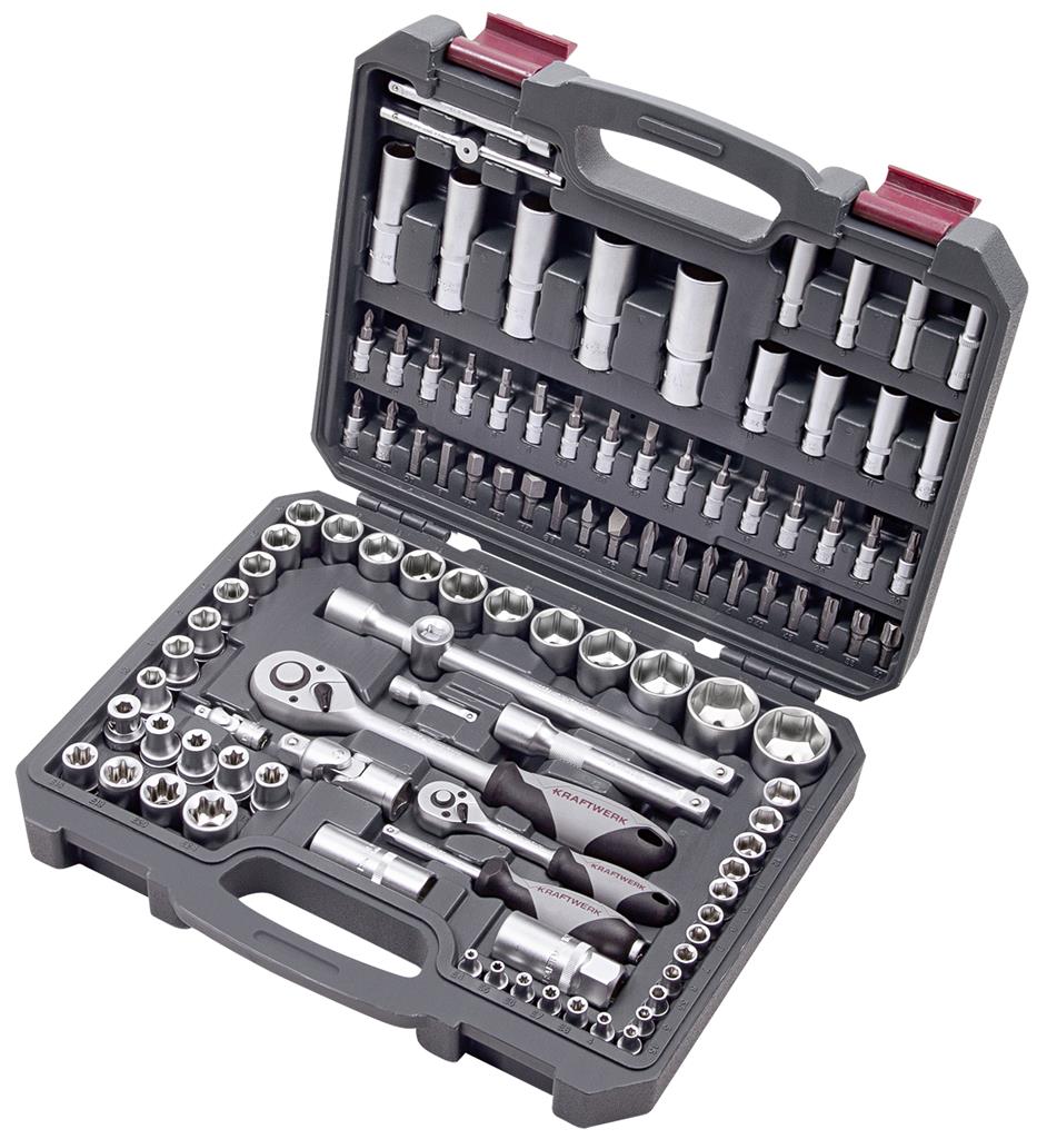 Steckschlüssel-Satz 1/4" + 1/2" 105-tlg. Kraftwerk Tools Steckschlüssel-Satz 1/4" + 1/2" 105-tlg. Kraftwerk Tools