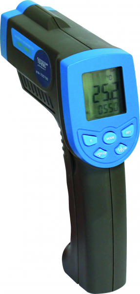 Infrarot-Laser-Thermometer Vogel Infrarot-Laser-Thermometer Vogel mit Pistolenform, mit Temperaturfühler und zuschaltbarem Laserpunkt