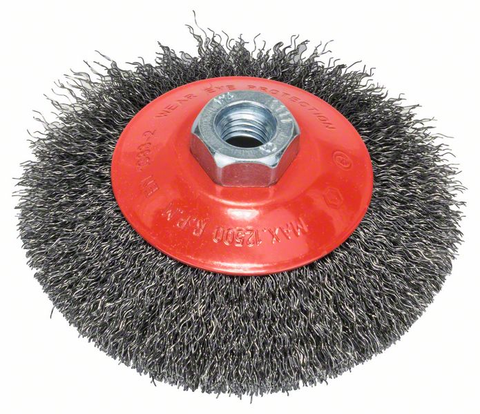 Kegelbürste Stahl M14 100x0.30 gewellt