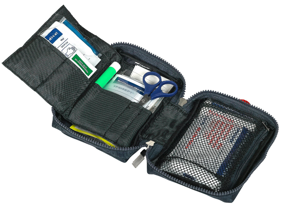 Einfache erste Hilfe Verbandtasche für ins Fahrzeug oder Unterwegs