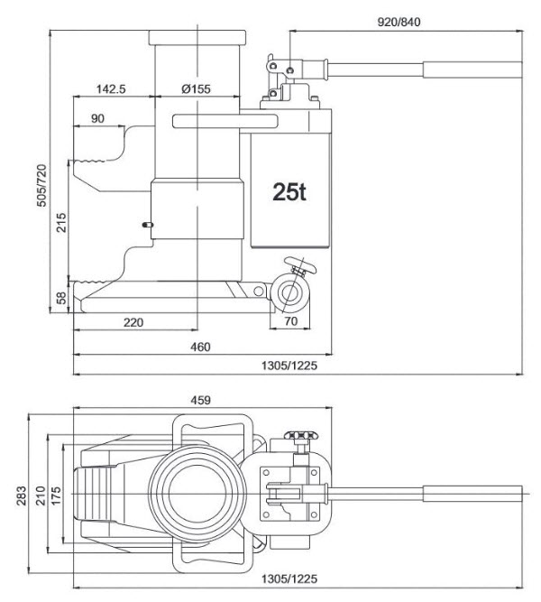Hydraulikheber 25 Tonnen
