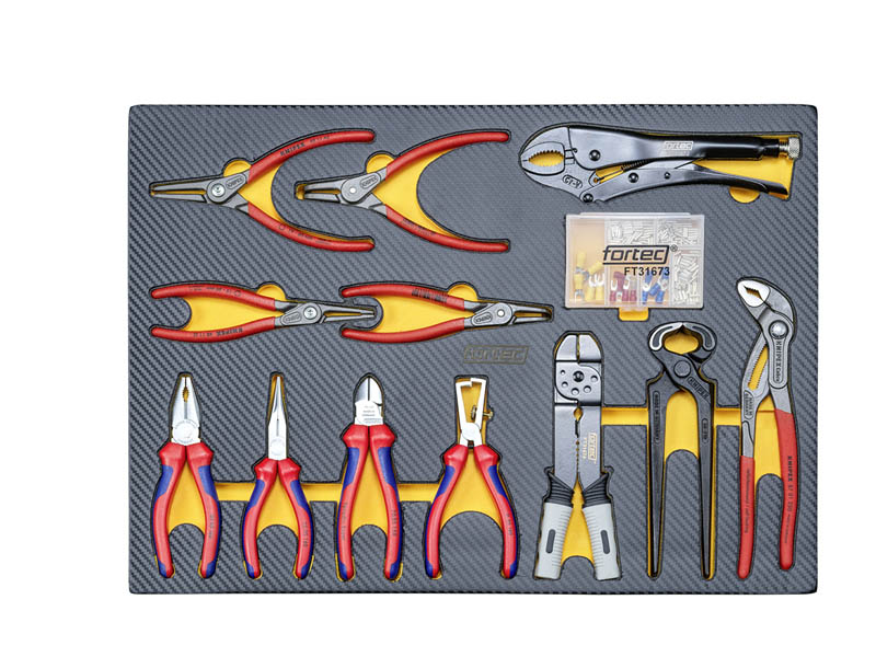Werkzeugeinlage Zangen Knipex von der Marke Fortec durch praktische-werkzeuge für eine übersichtliche Ordnung in der Werkstatt