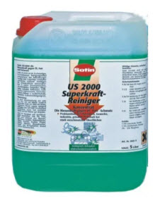 US 2000 ist ein hochwertiges, hochkonzentriertes, kohlenwasserstoff-, CKW-, FCKW- und AOX-freies Reinigungsmittel zur wirkungsvollen rückstandsfreien Reinigung und Entfettung von verschmutzten Gegenständen und Oberflächen