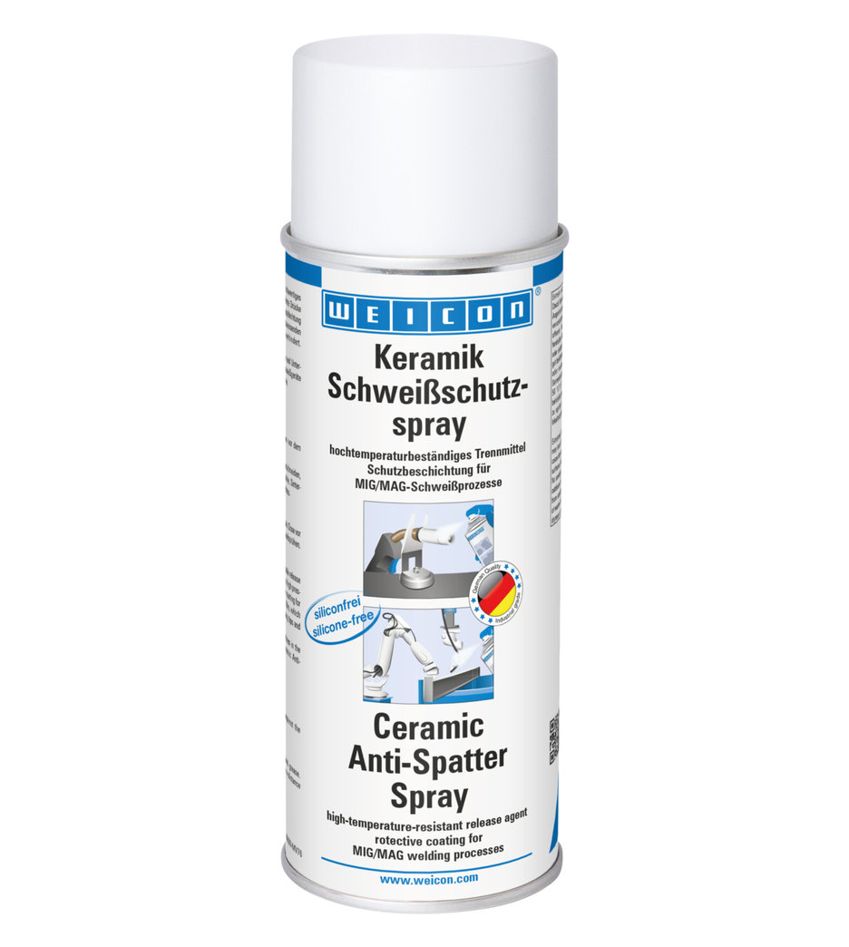 Keramik Schweissschutzspray Weicon WEICON Keramik Schweißschutzspray 400ml ist ein hochwertiges Trenn- und Schmiermittel und eignet sich für höchste Drücke und Temperaturen