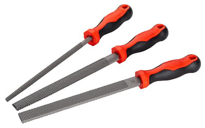 Holzfeilen-Satz 3-tlg.