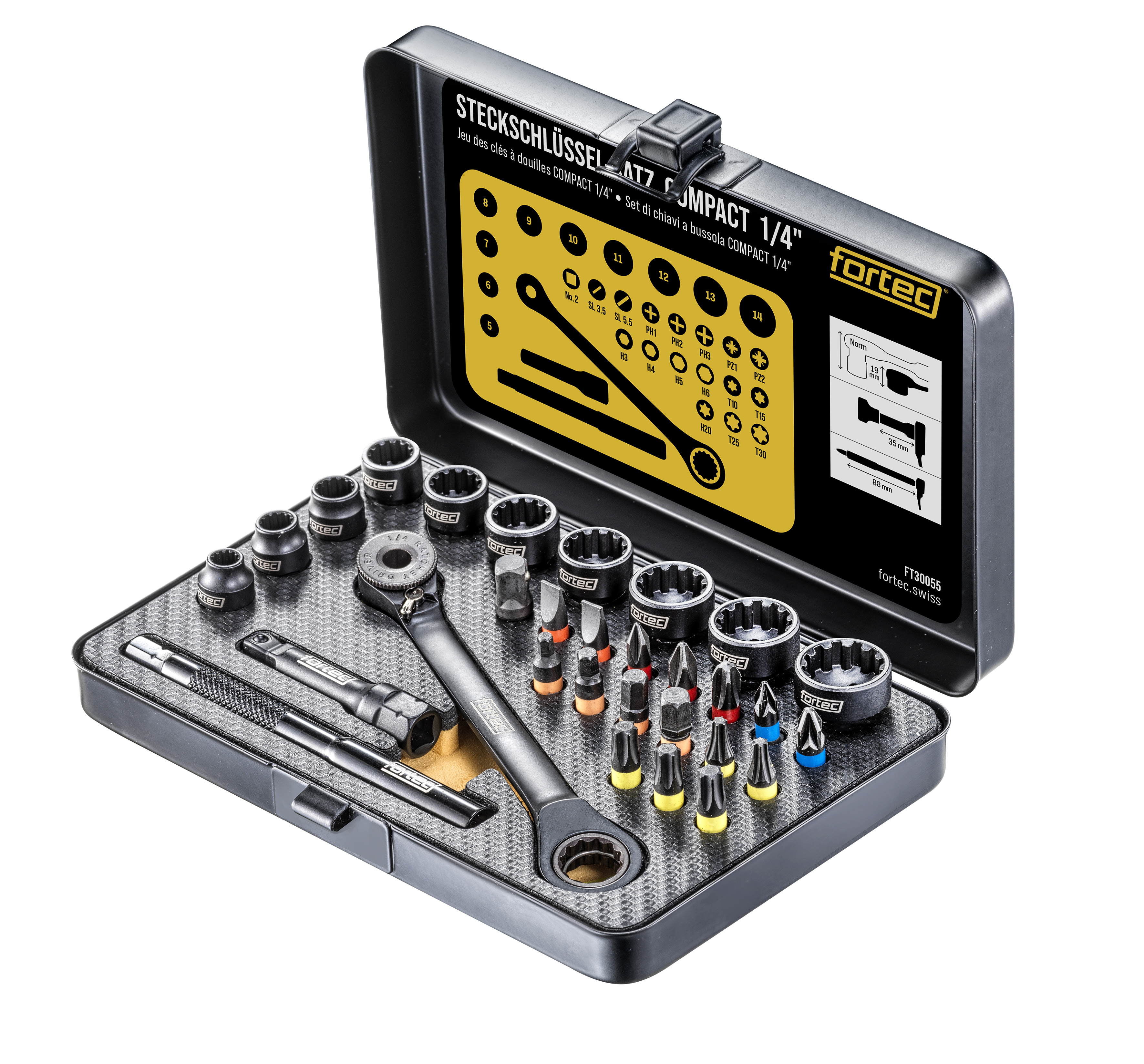 Steckschlüssel Satz 1/4" Fortec Compact