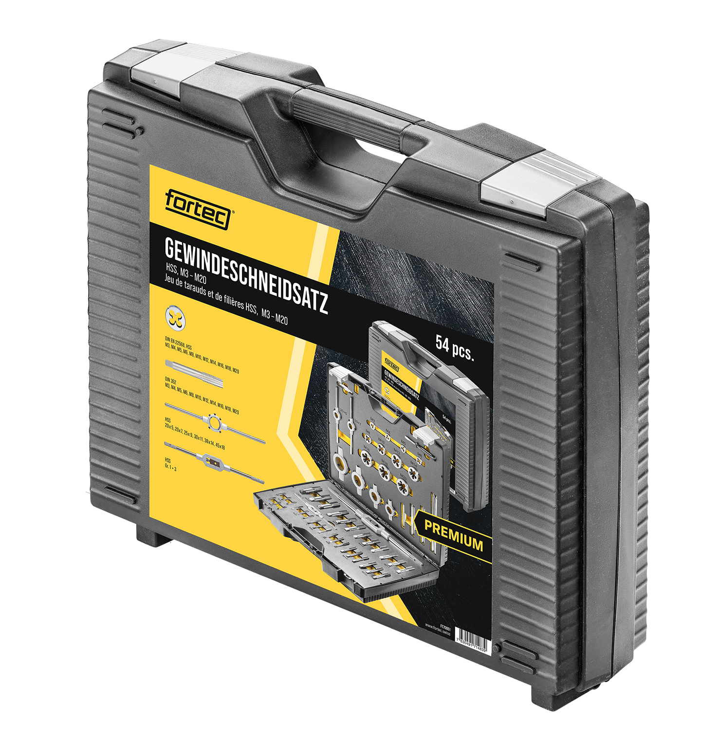 Gewindeschneidsatz M3-M20  61-tlg.