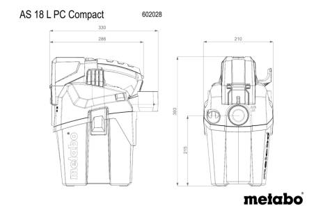Der Akku-Sauger AS 18 L PC Compact Metabo  ist ein Tragbarer, handlicher Akku-Sauger zum Nass- und Trockensaugen (IPX4), ideal für kleinere Reinigungs- und Absaugarbeiten