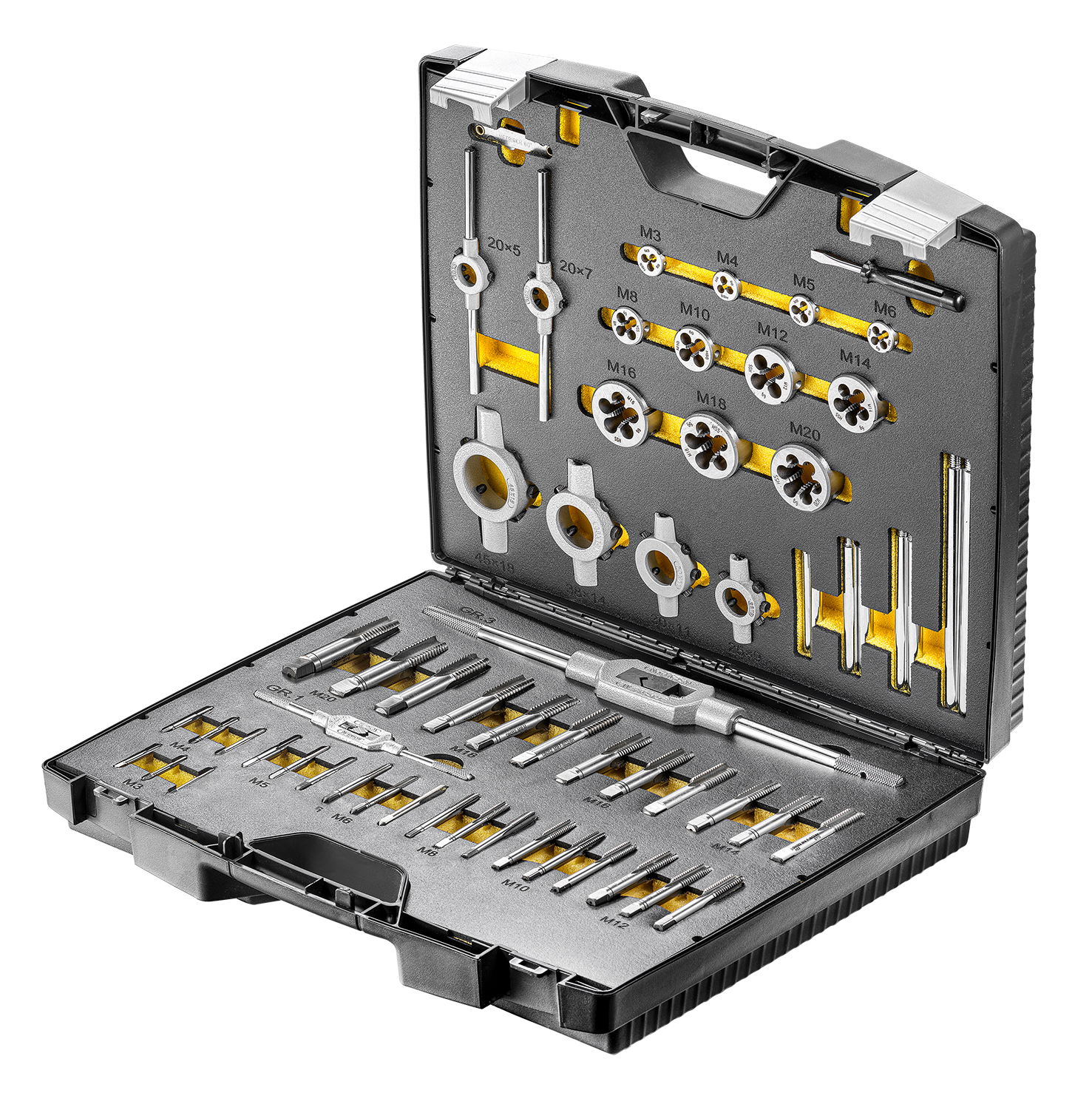 Gewindeschneidsatz M3-M20  61-tlg.